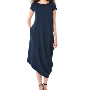 Zapelle Asymetric hem knit shift dress S